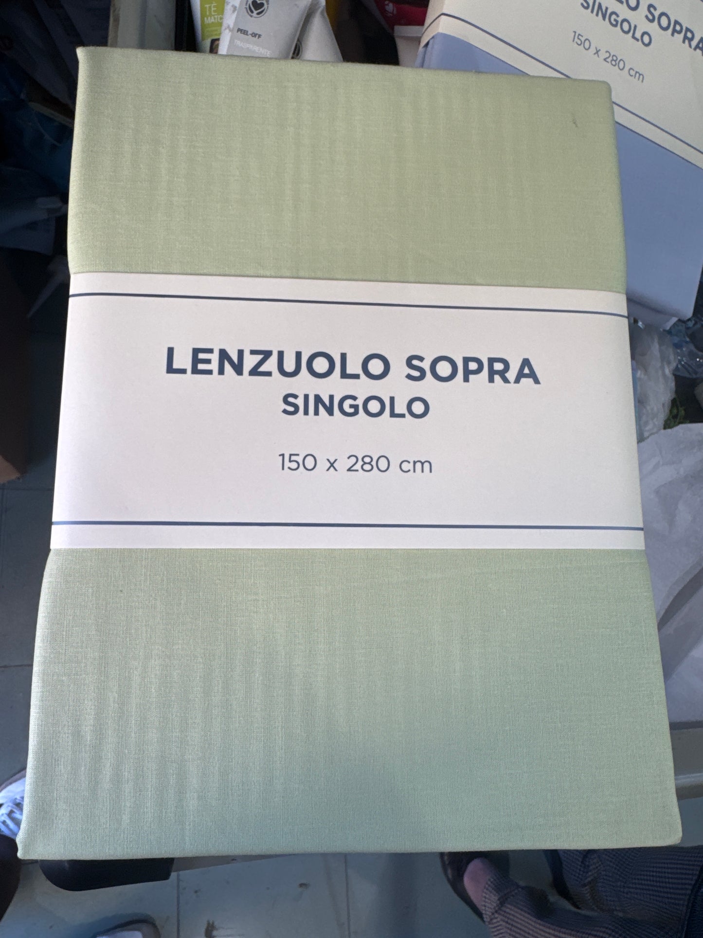 Lenzuolo sopra singolo