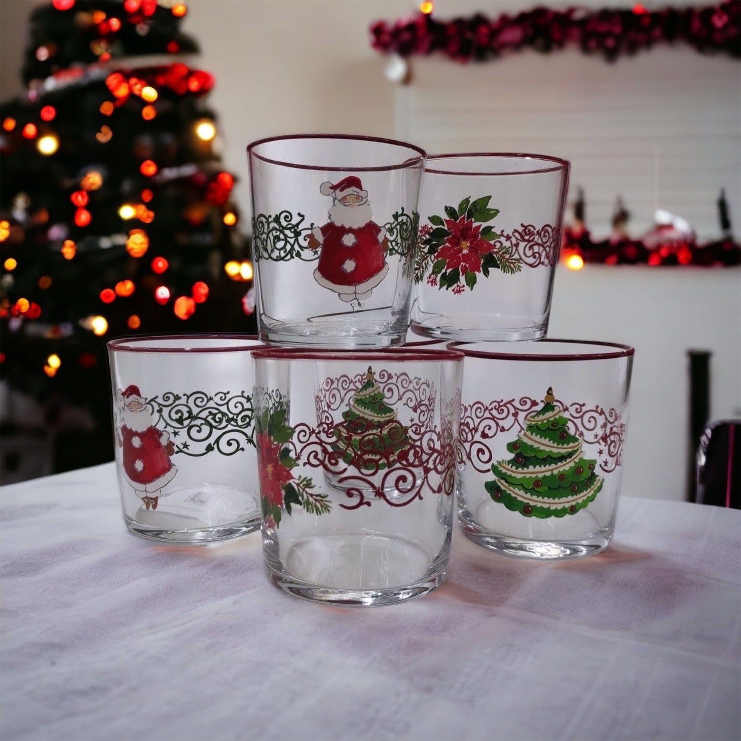 Set bicchieri vetro Christmas – Sessa Home