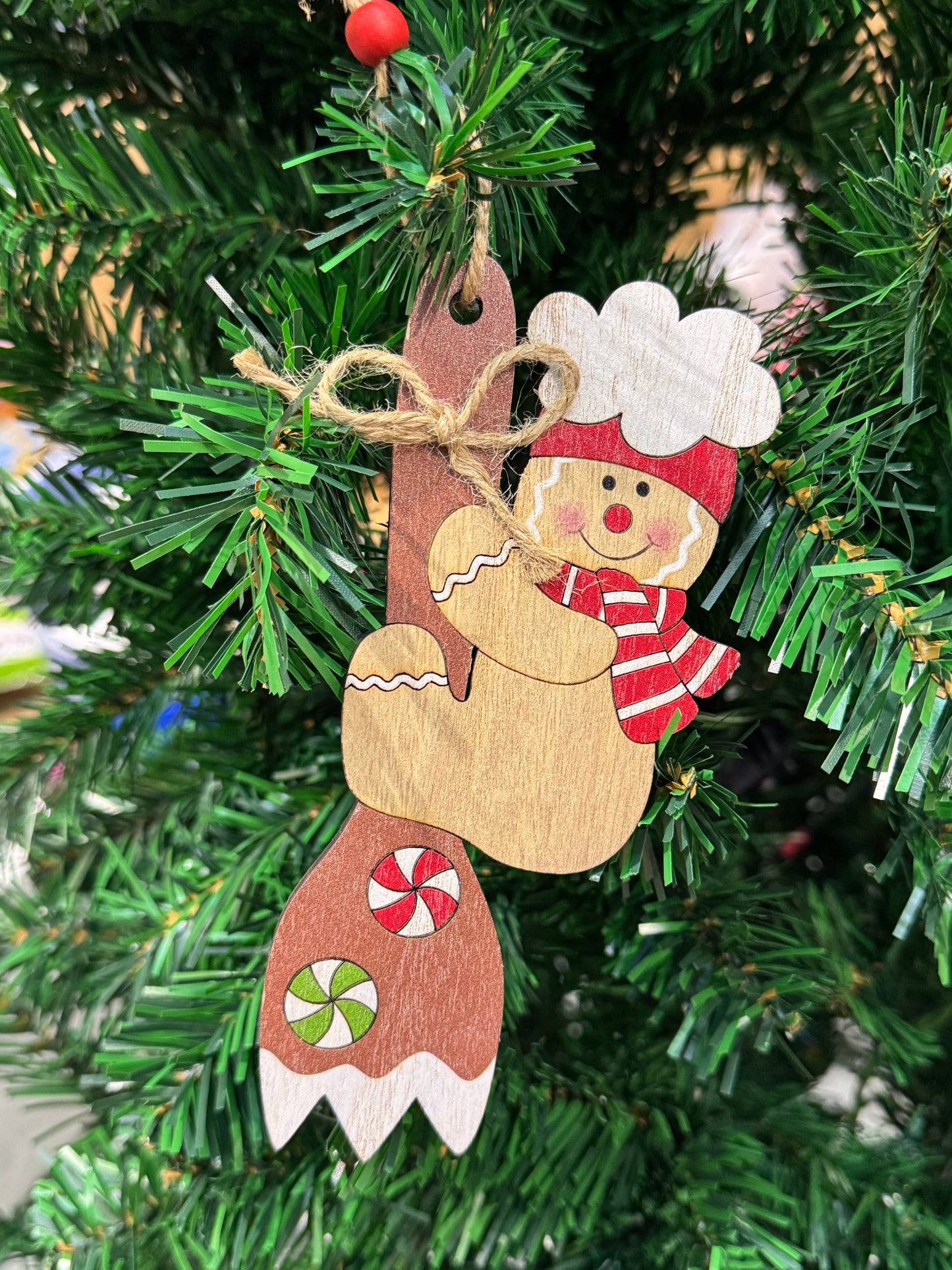 Pendente natalizio pan di zenzero legno