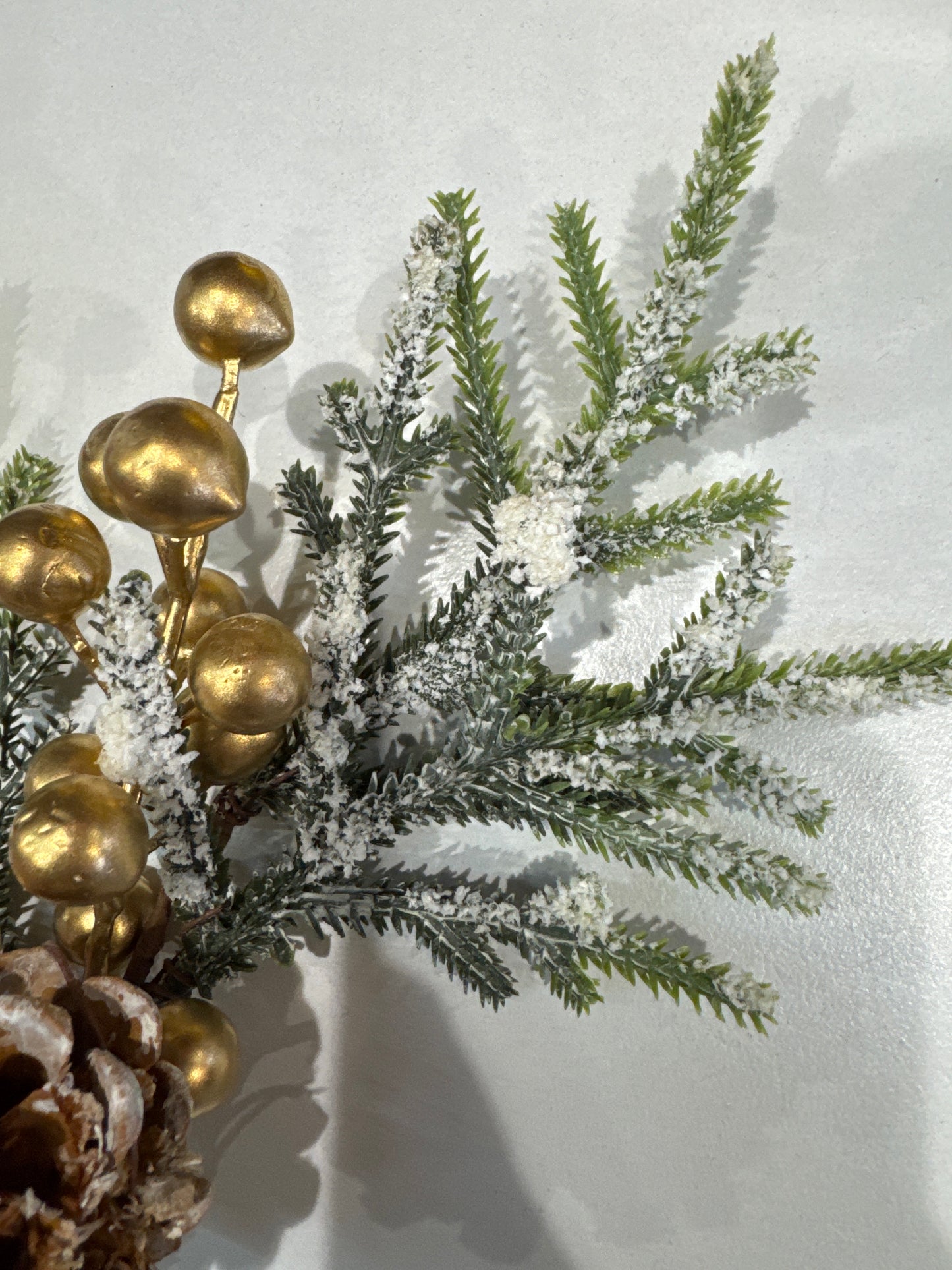 Ramo decorativo bacche oro