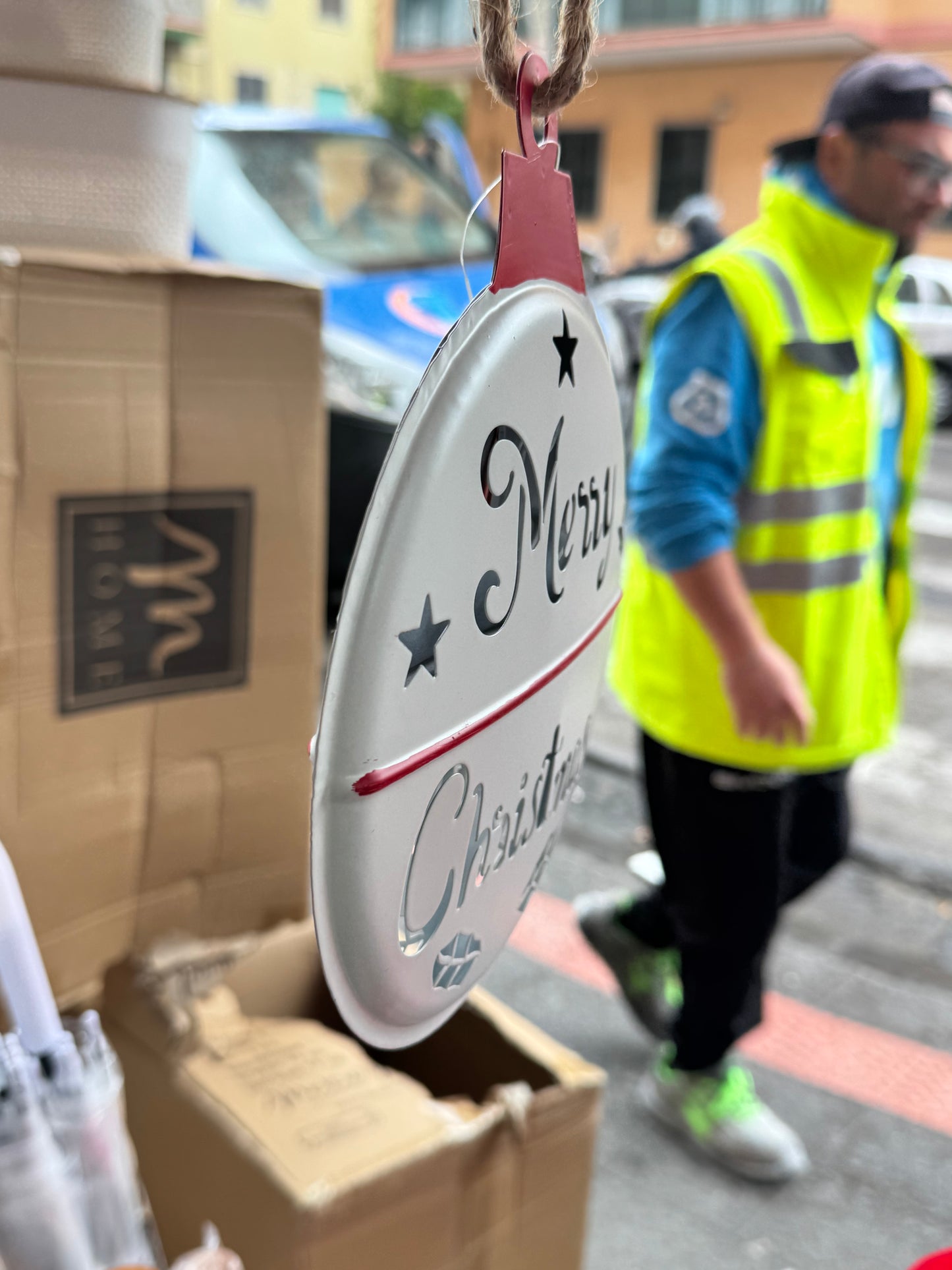 Pendente palla metallo