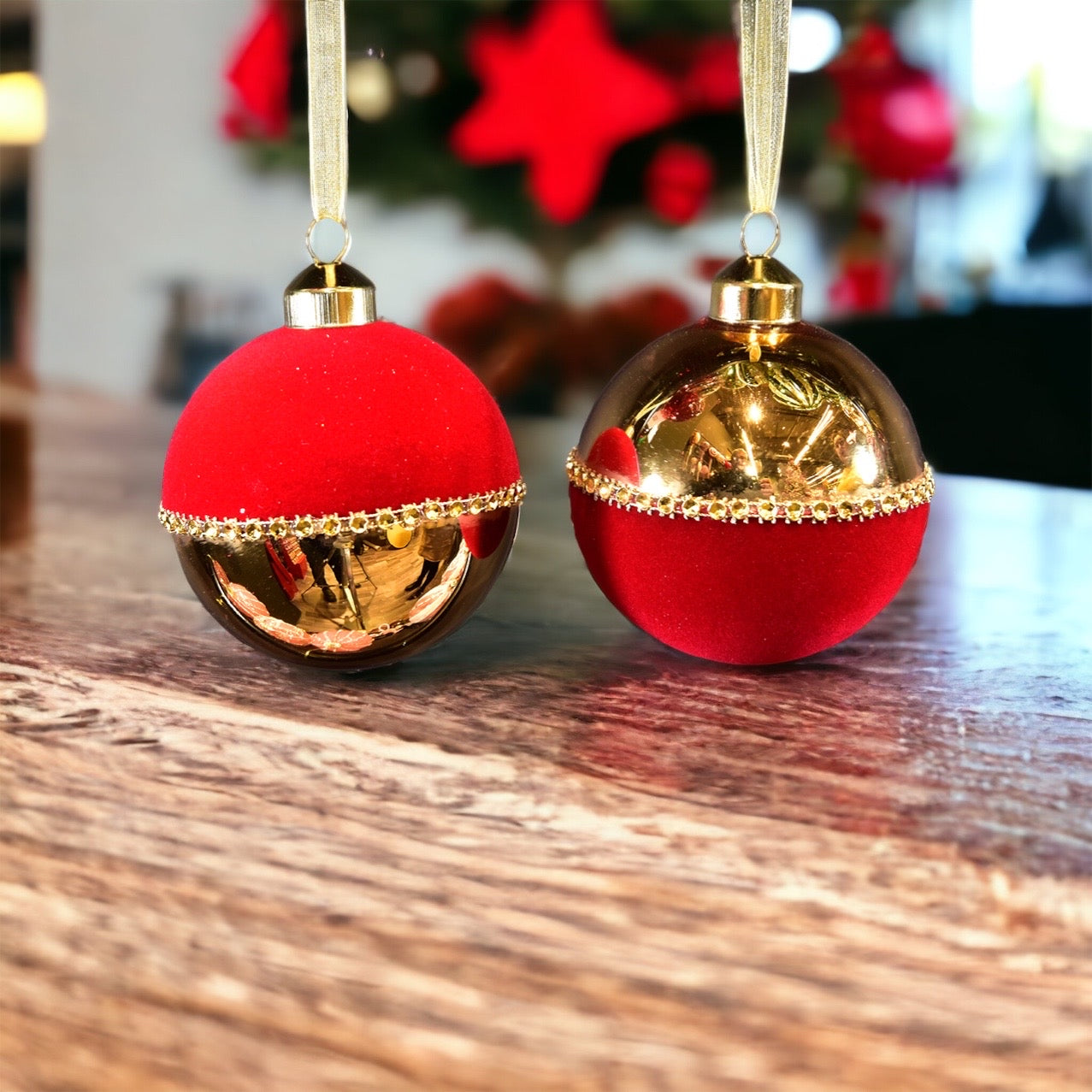 Palla di Natale vetro e velluto