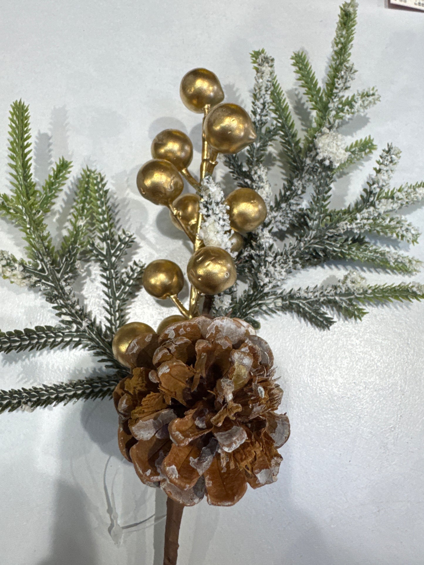 Ramo decorativo bacche oro