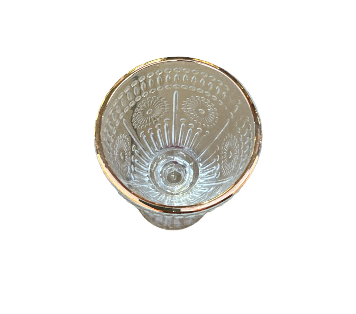 Set 3 calici bordo oro