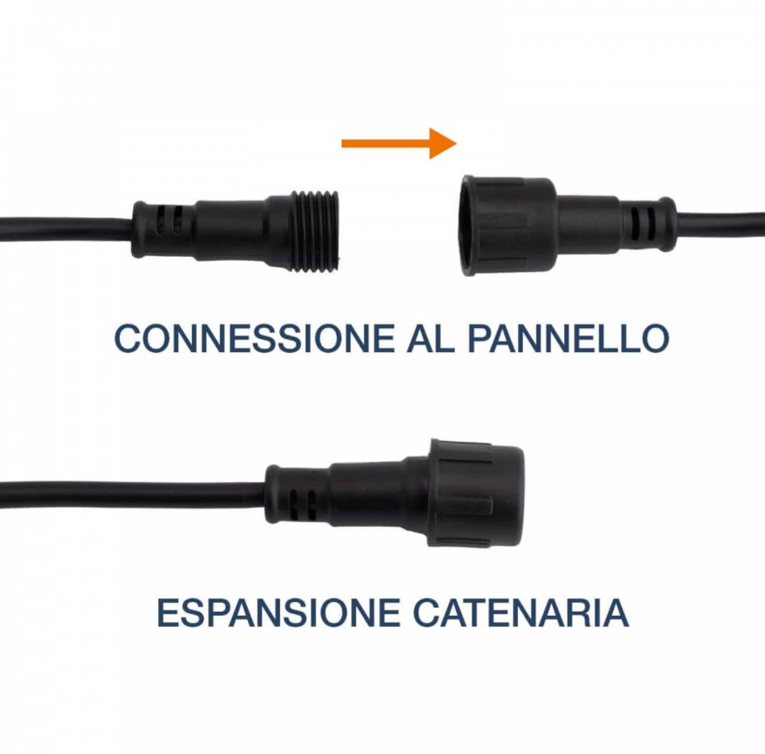Catena luminosa con pannello solare
