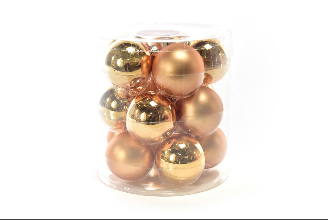 Box Palline Vetro Oro
