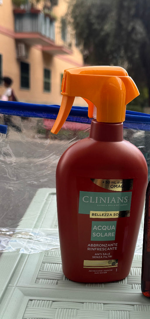 Acqua solare abbronzante