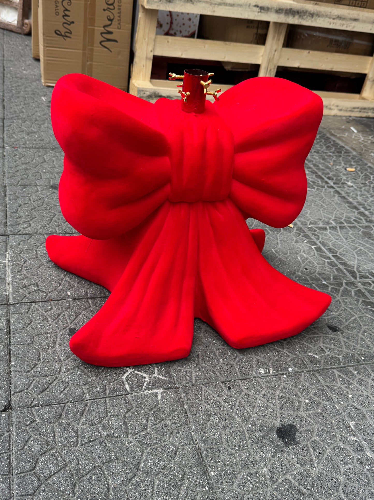 Base per albero velluto rosso