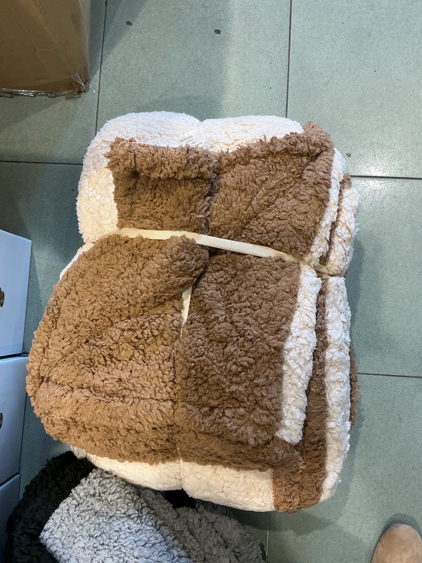 Plaid agnellato bicolore