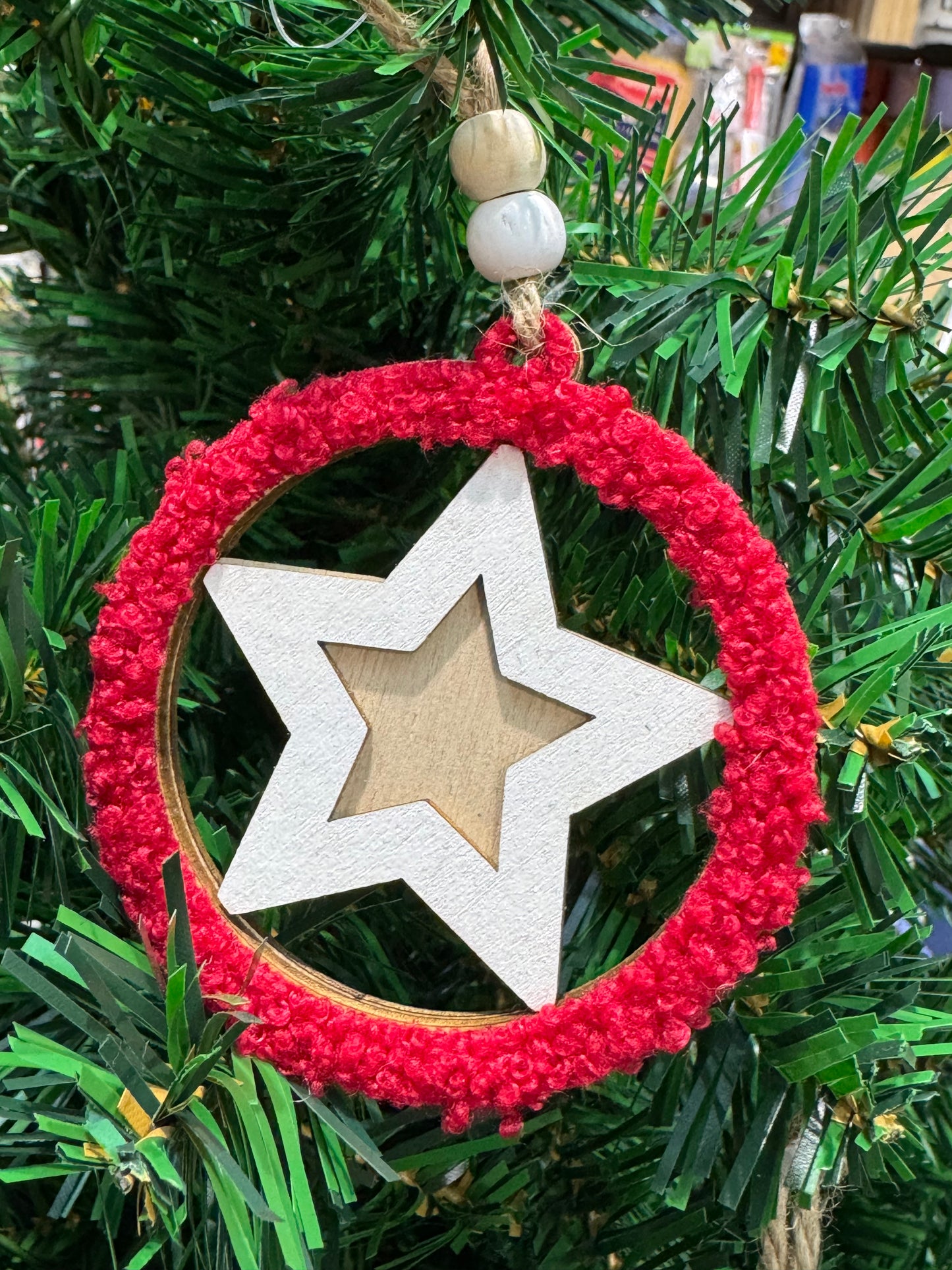 Pendente legno e lana