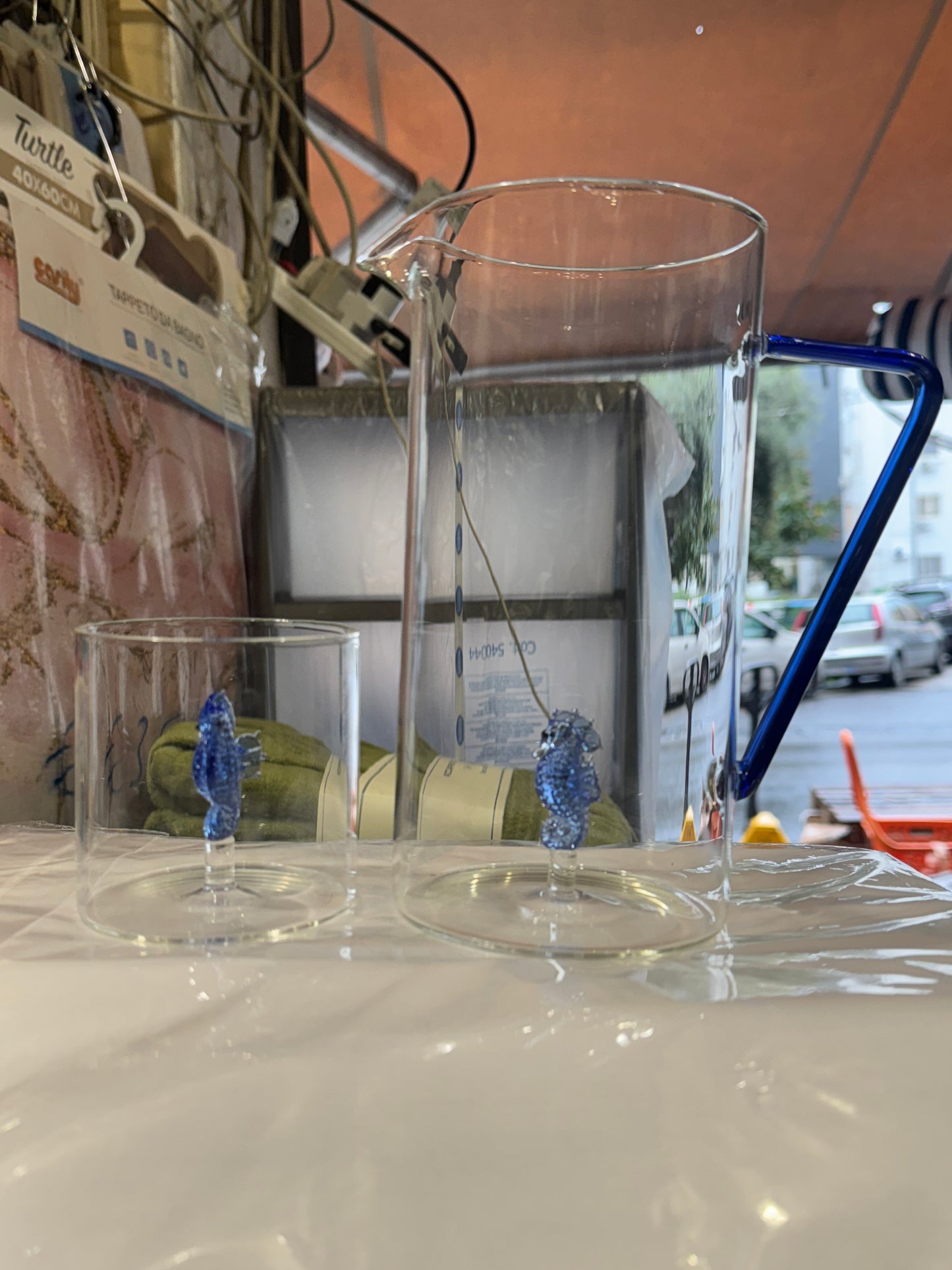 Set brocca con 6 bicchieri