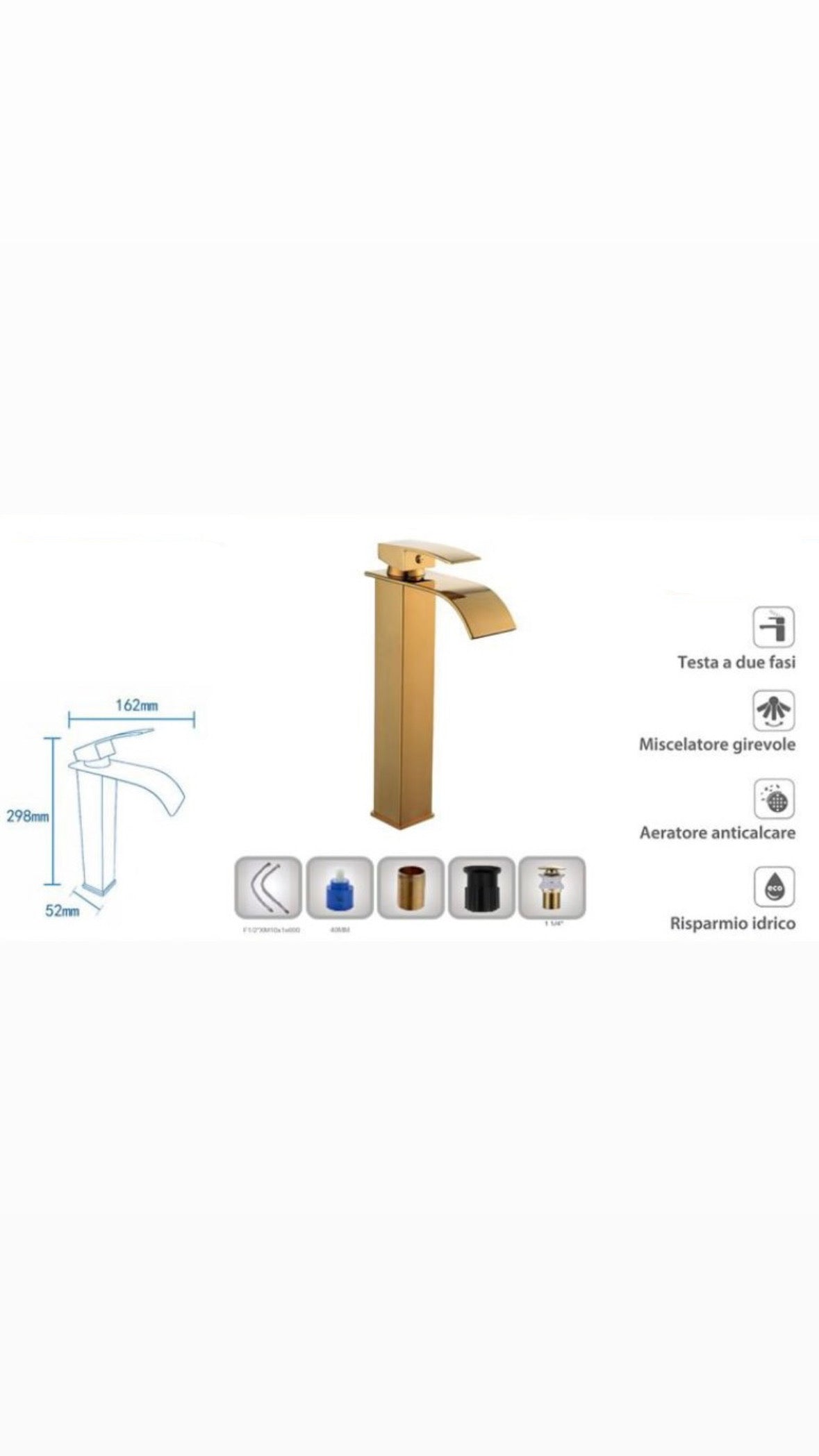 Miscelatore lavabo alto