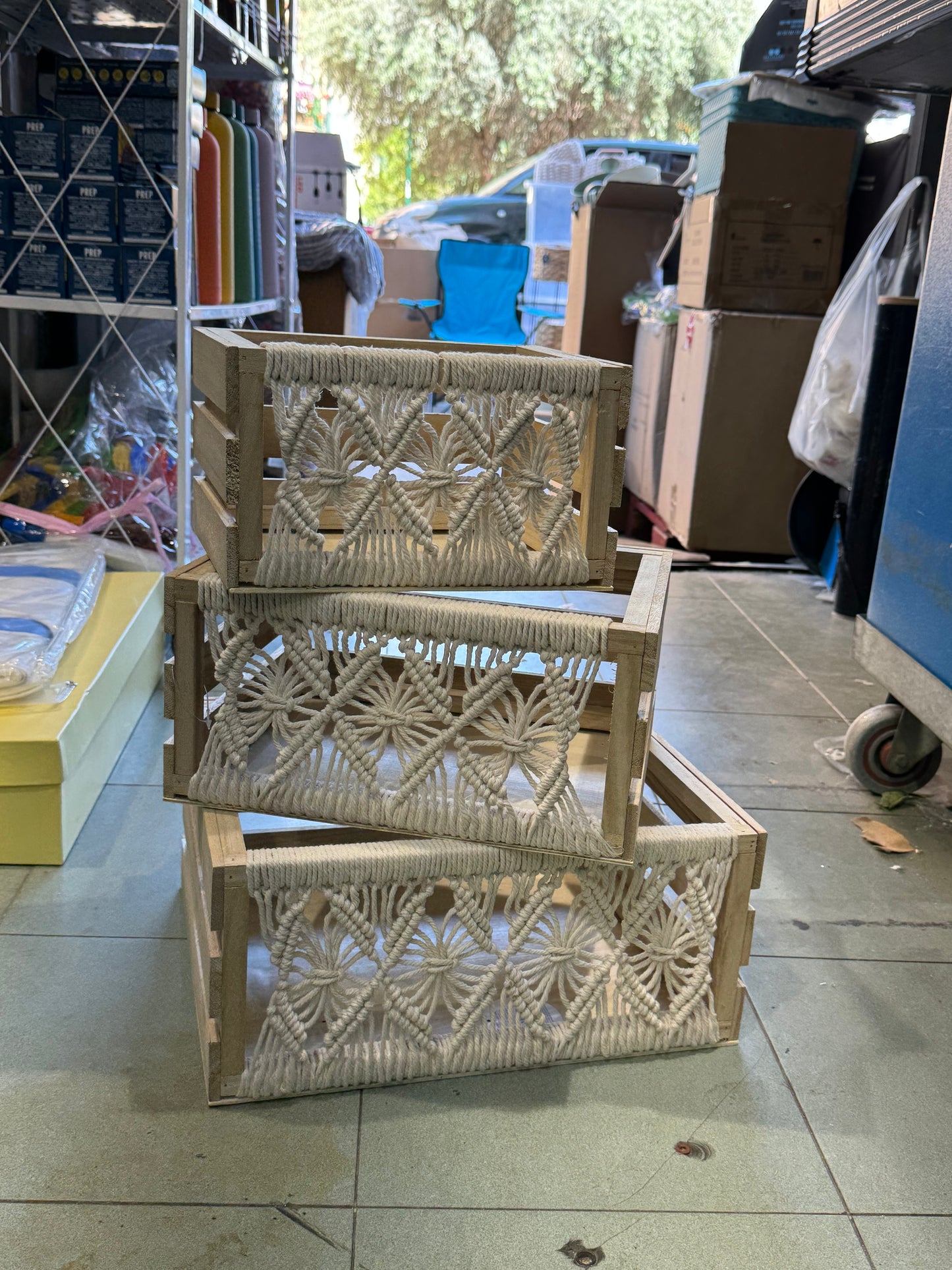 Cassettine legno e corda