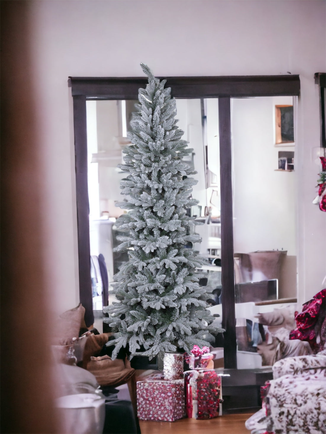 Albero di Natale slim innevato