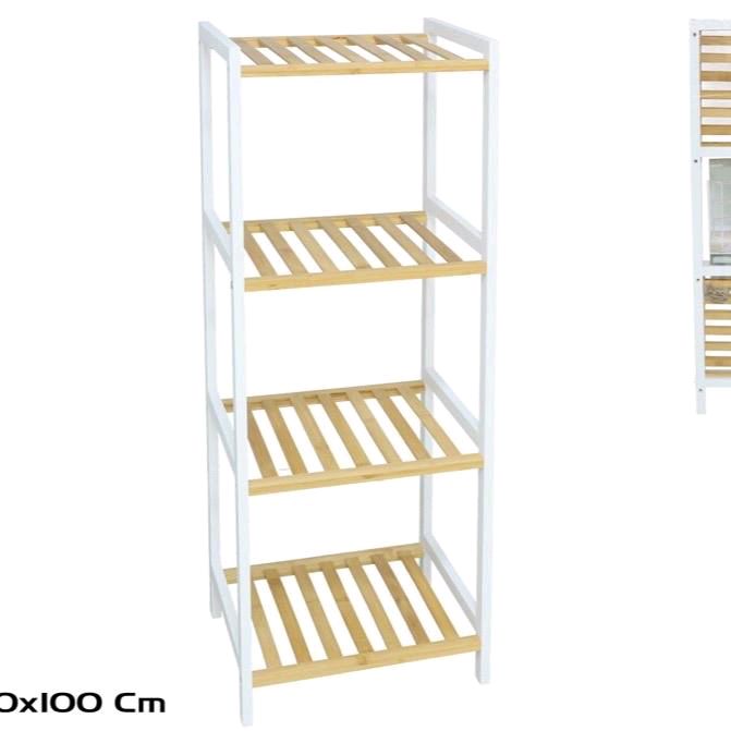 Mobiletto in legno e bambù