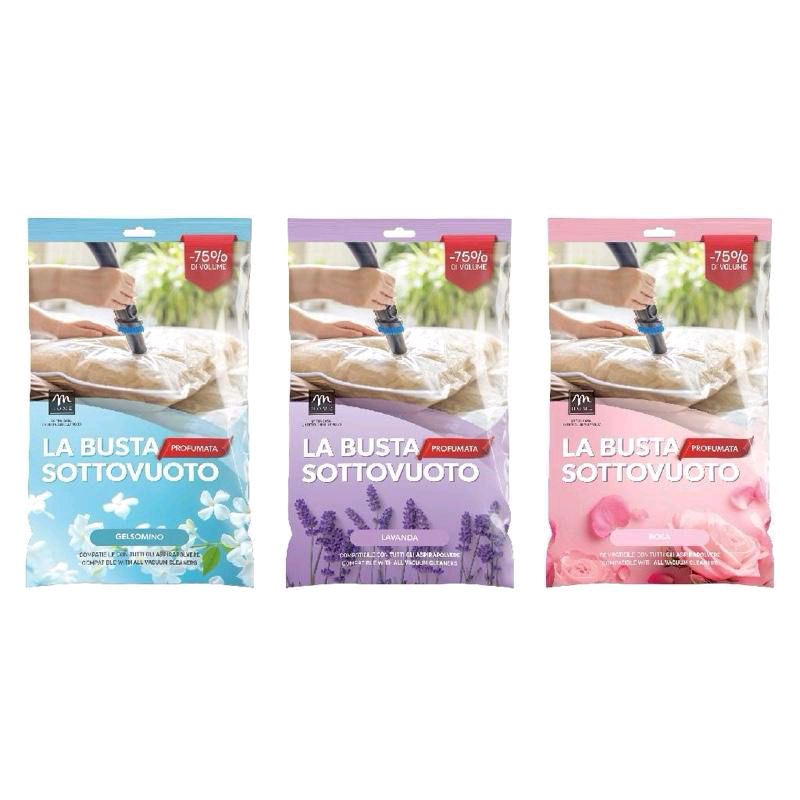 Set 3 buste sottovuoto 100x120 profumate ,antiacaro anti muffa