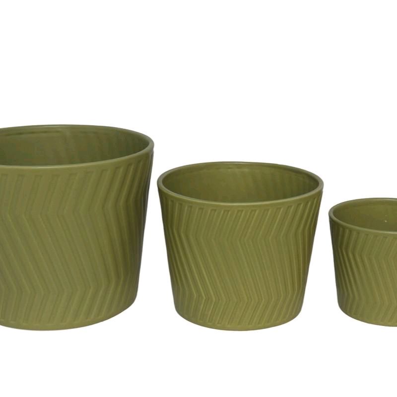Vaso ceramica in 3 misure differenti