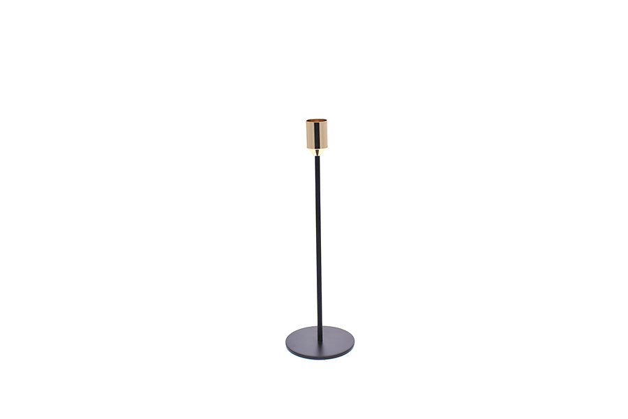 Portacandela oro rosa e nero