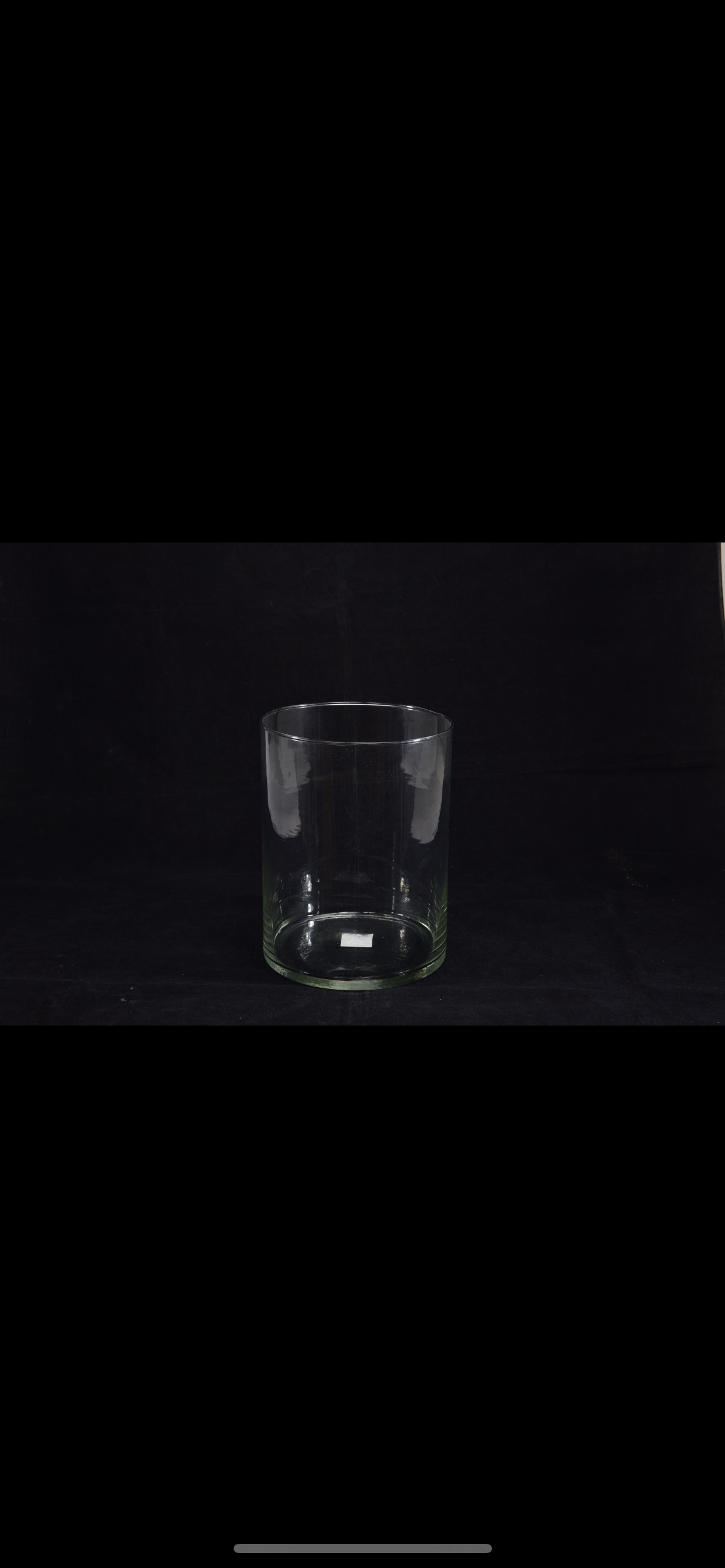 Vaso cilindrico vetro