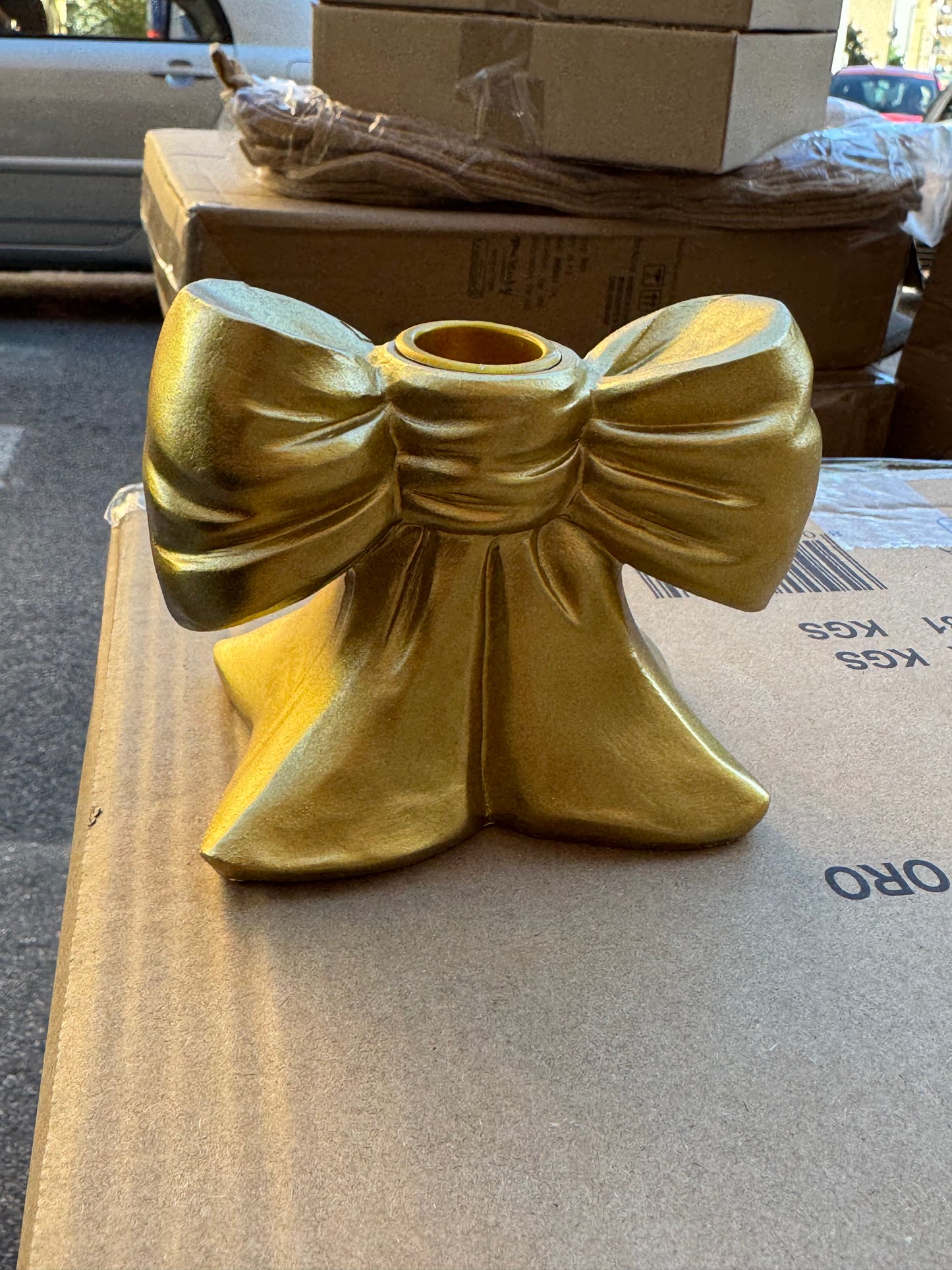 Porta candela fiocco