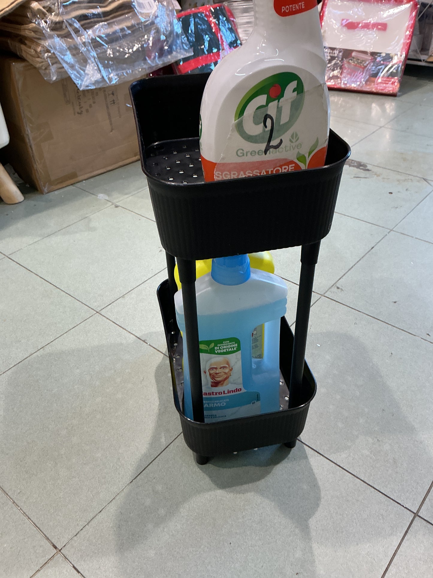 Carrello organizer 2 ripieni salvaspazio