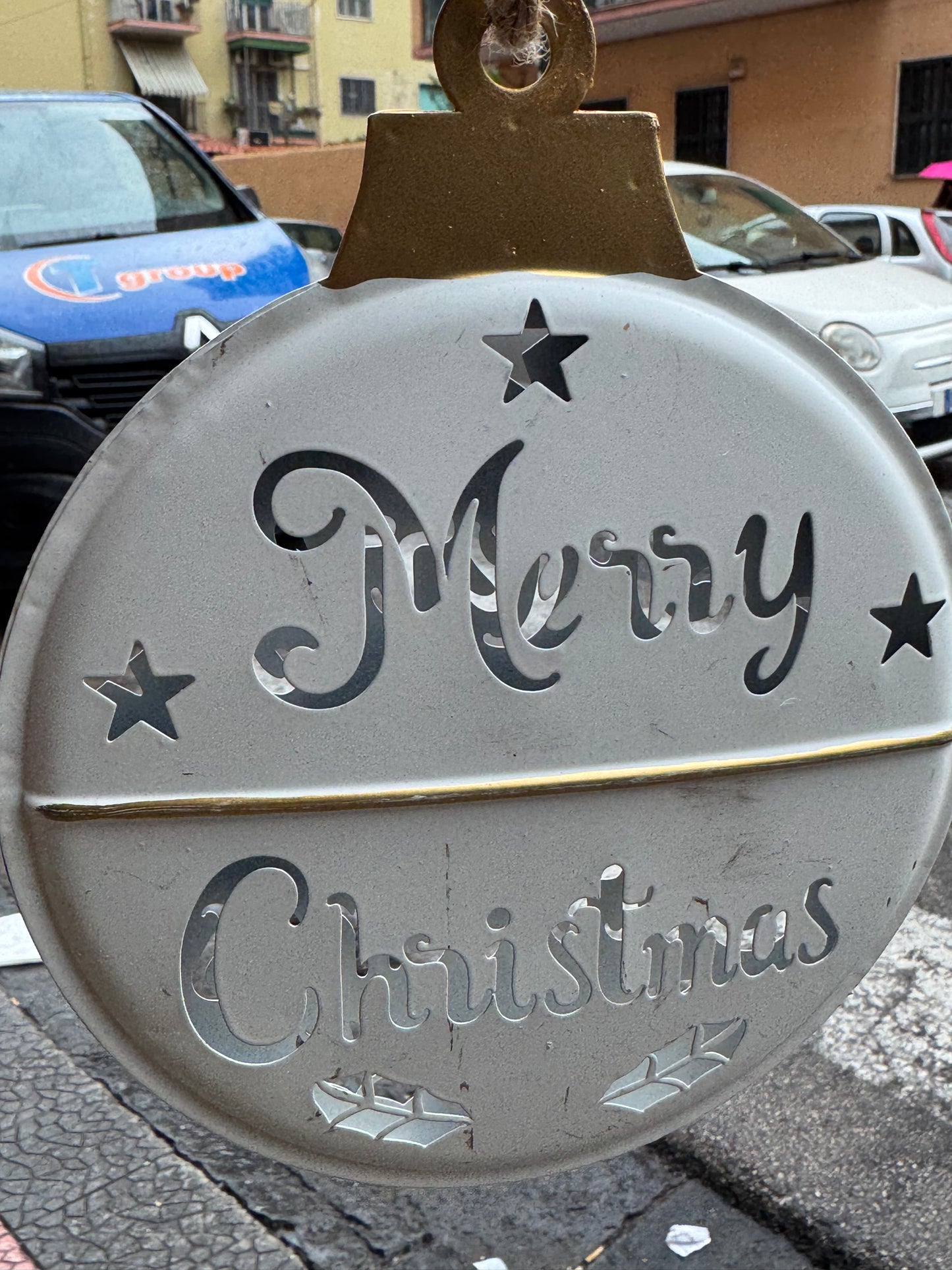 Pendente palla metallo