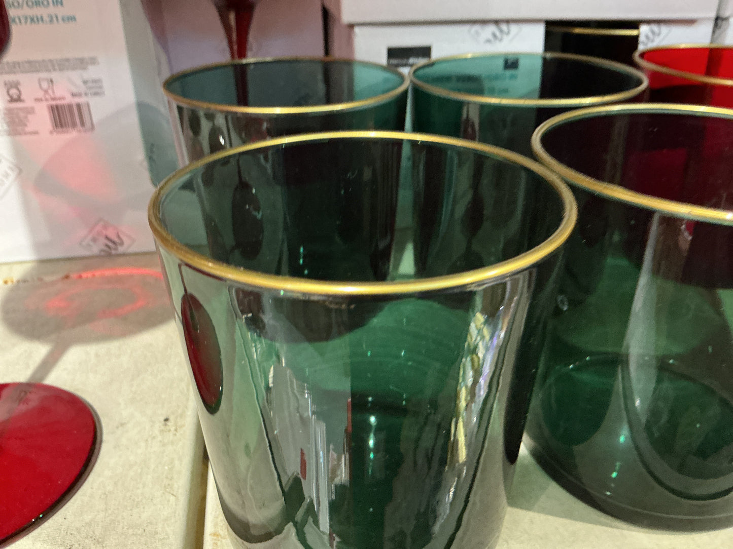 Set 4 bicchieri colorati