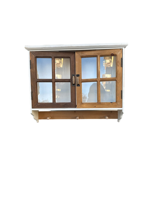 Credenza-pensile-legno-vetro
