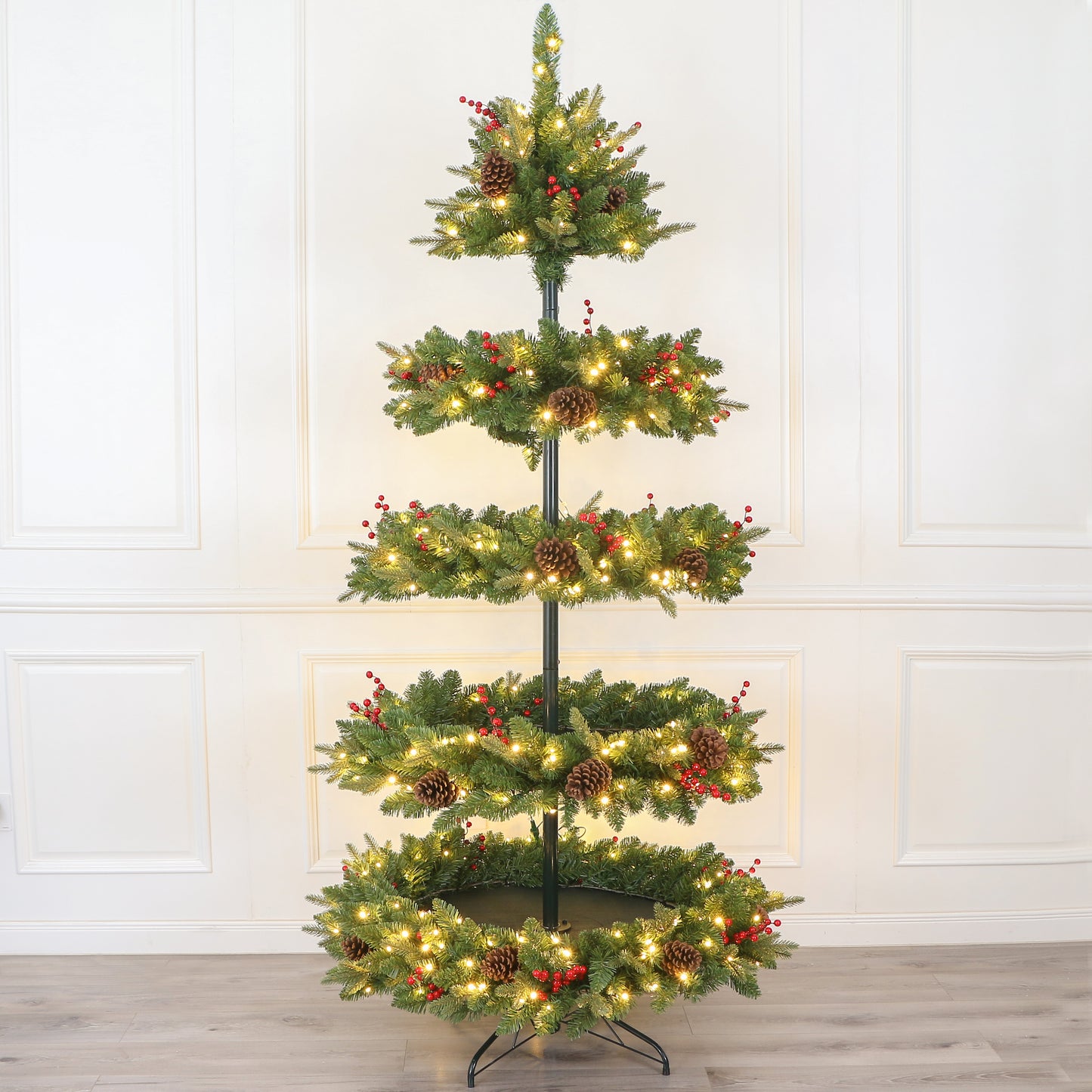 Albero decoro con luci