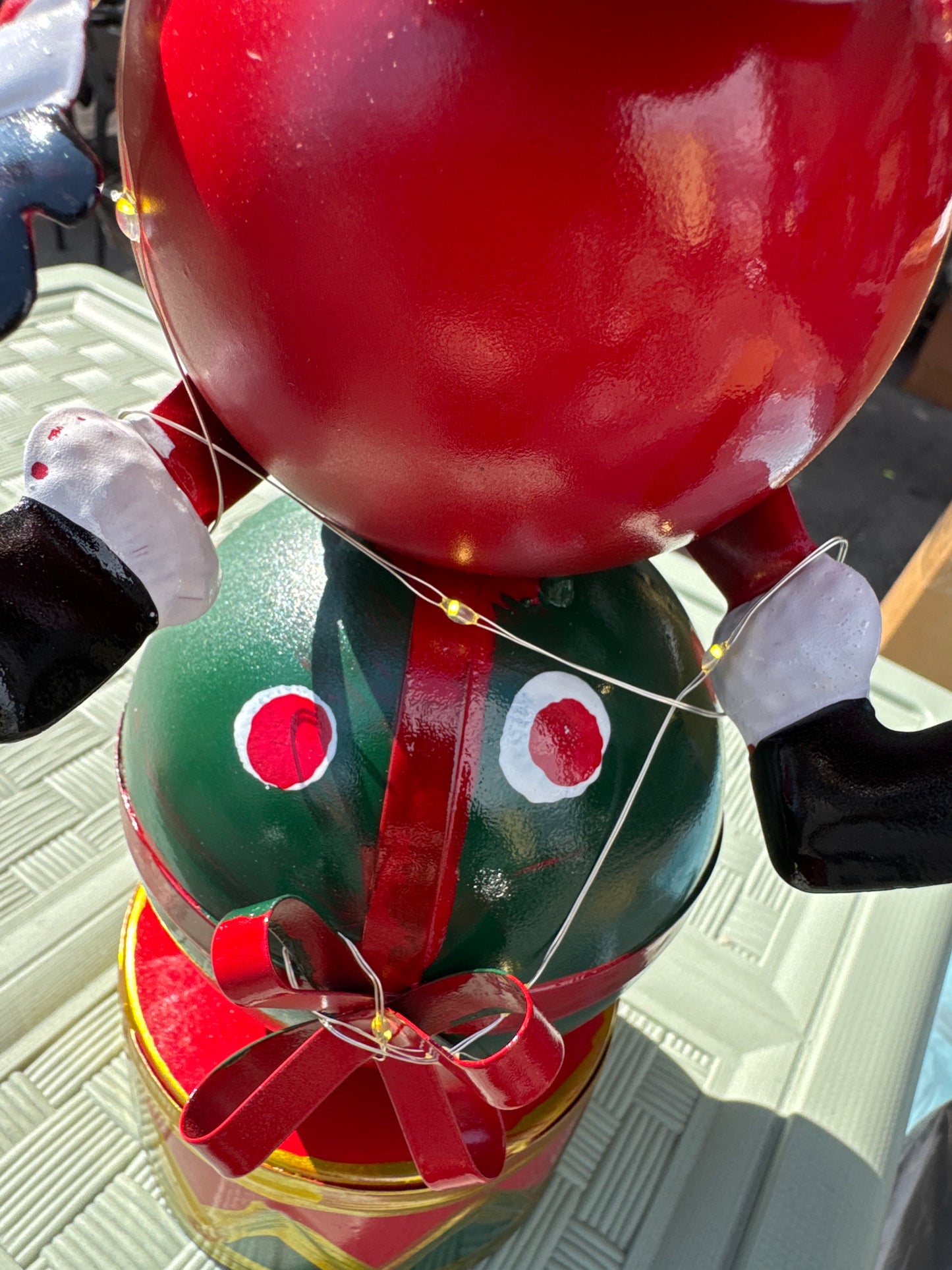 Babbo Natale metallo luminoso