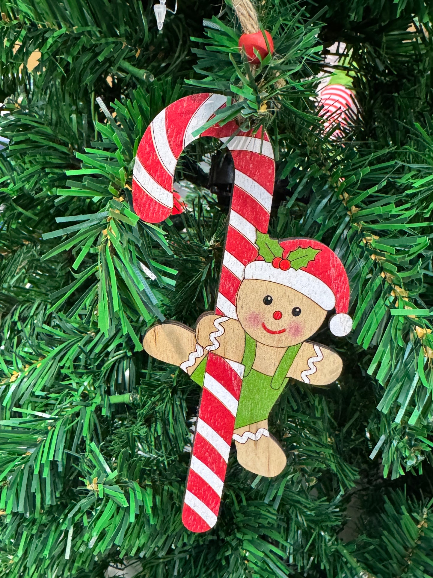 Pendente natalizio pan di zenzero legno