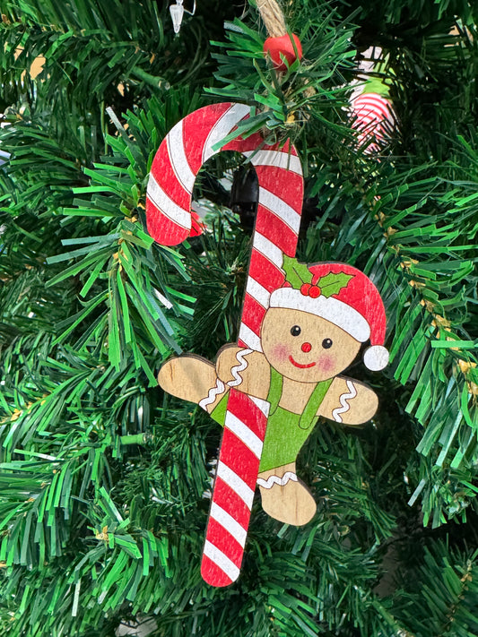 Pendente natalizio pan di zenzero legno