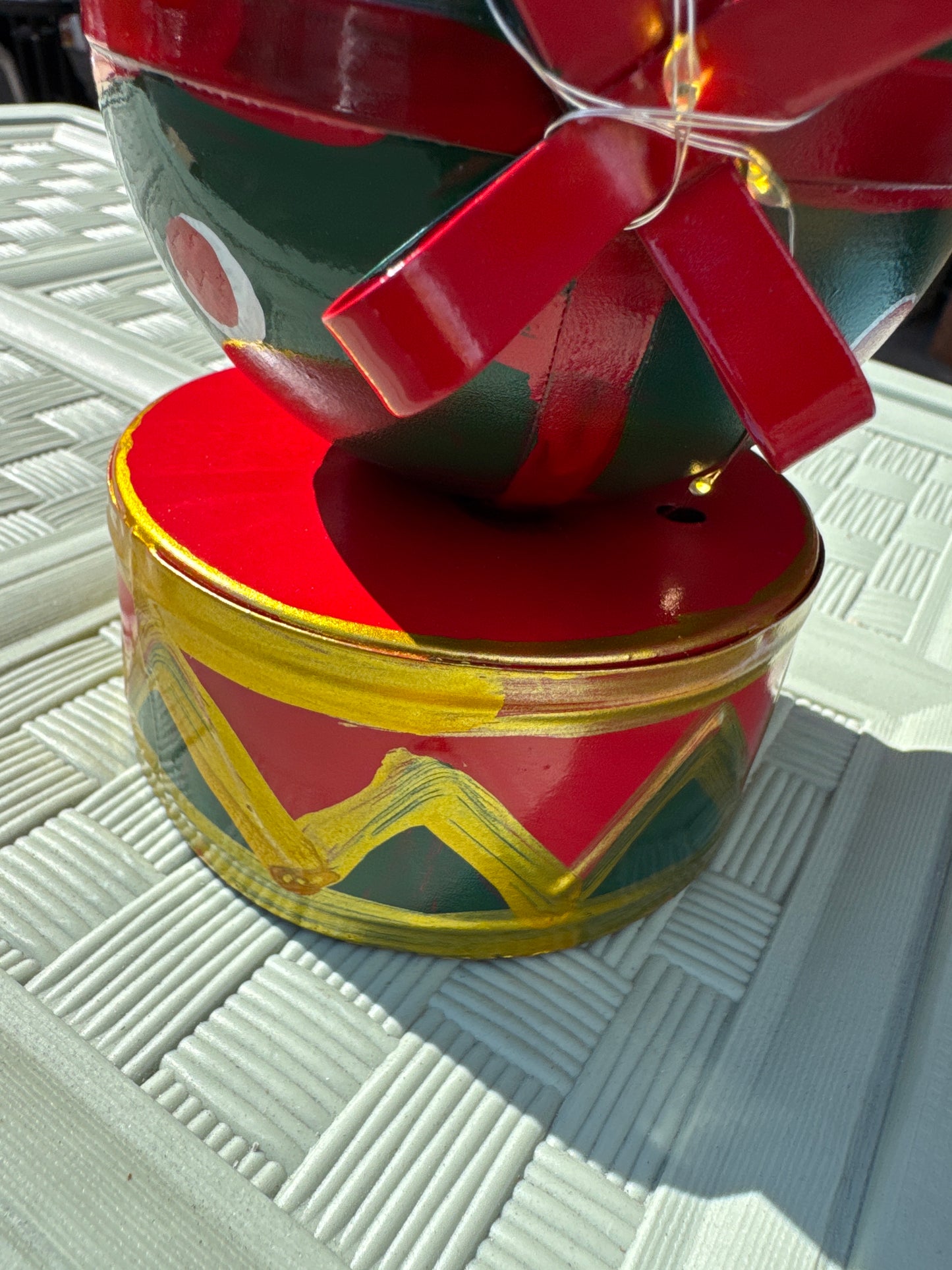 Babbo Natale metallo luminoso