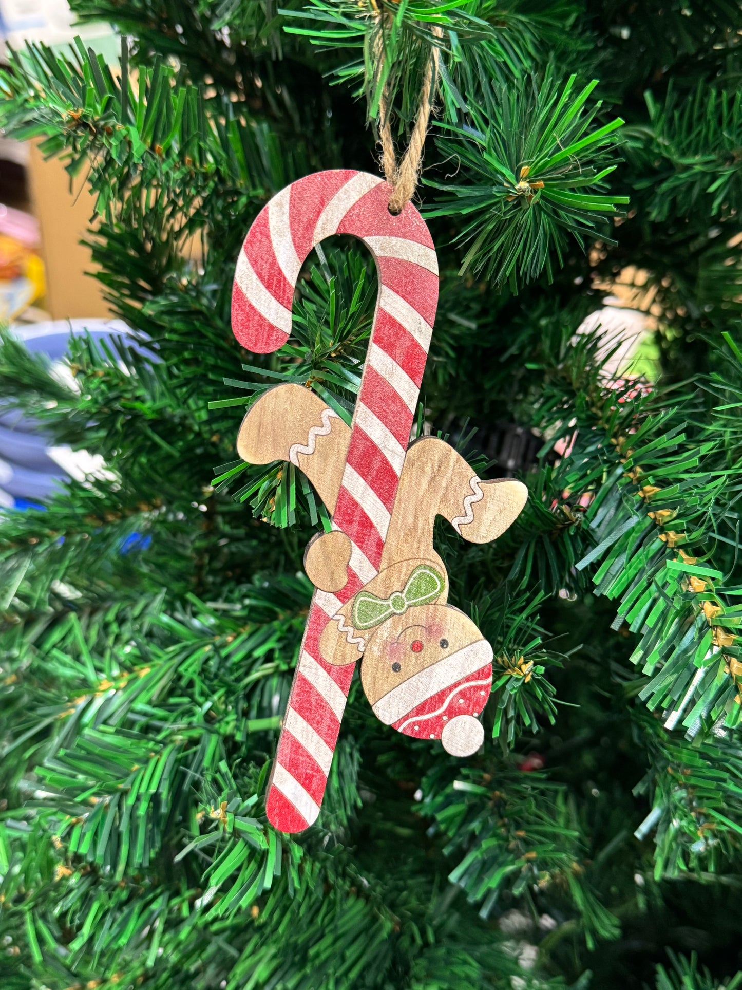 Pendente natalizio pan di zenzero legno