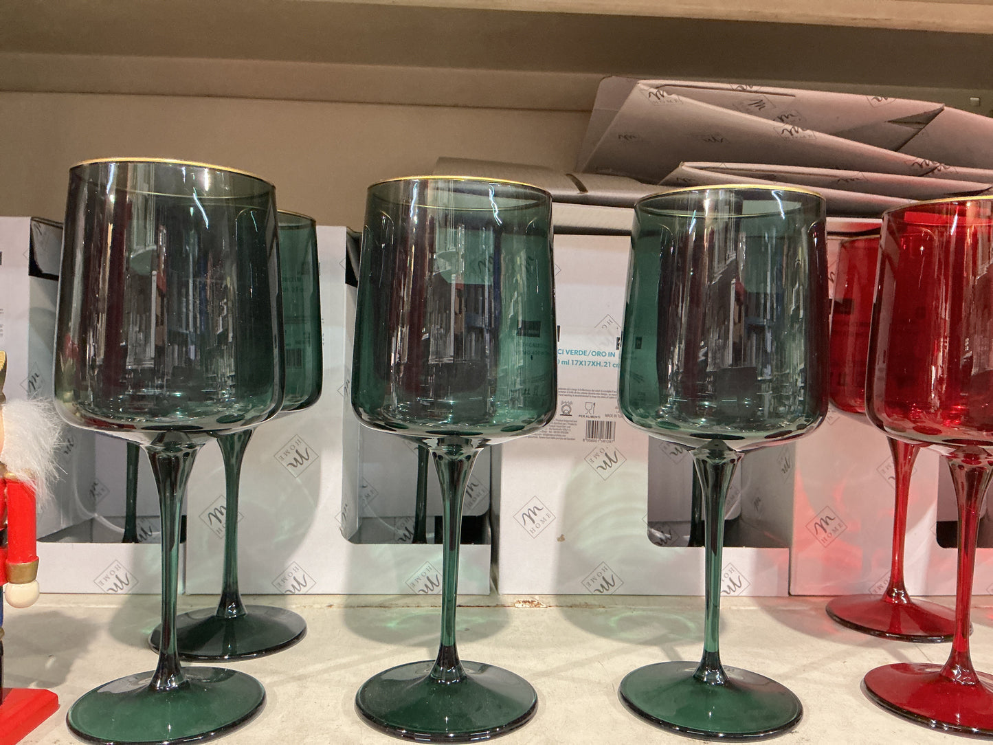 Set 4 calici di vetro colorato