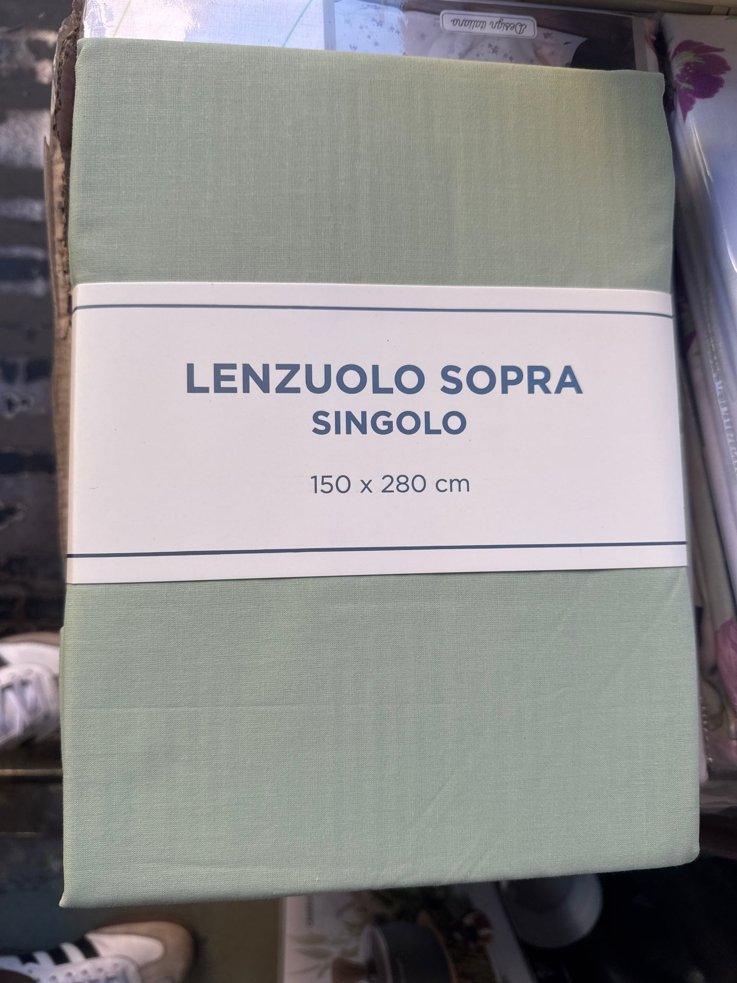 Lenzuolo sopra singolo
