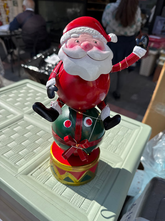 Babbo Natale metallo luminoso