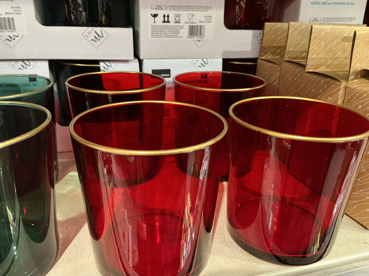 Set 4 bicchieri colorati