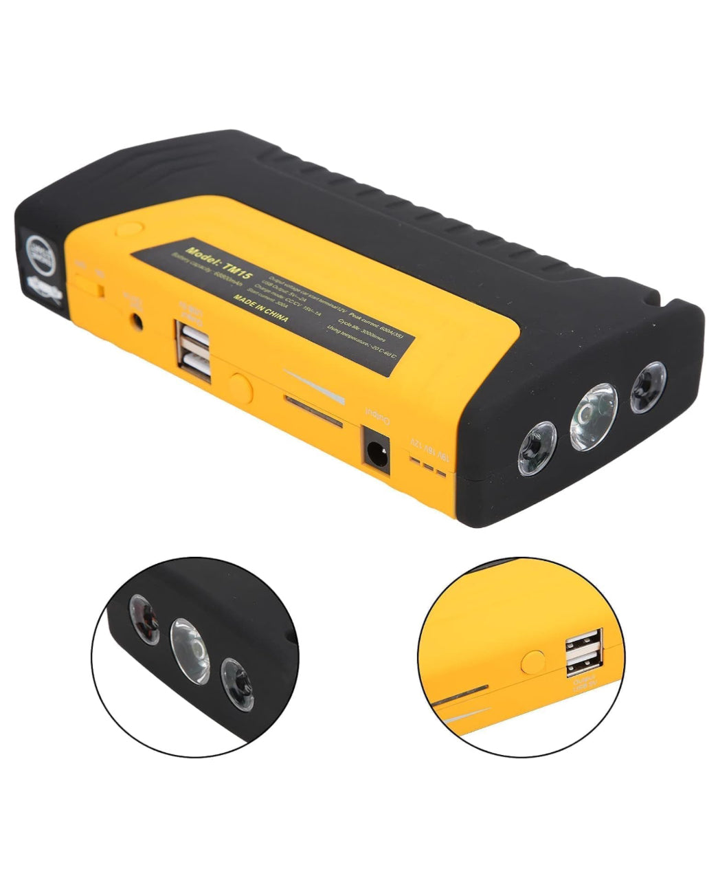 AVVIATORE PER AUTO BATTERIA DI EMERGENZA CARICABATTERIA POWER BANK JUMP STARTER 50800 mAH