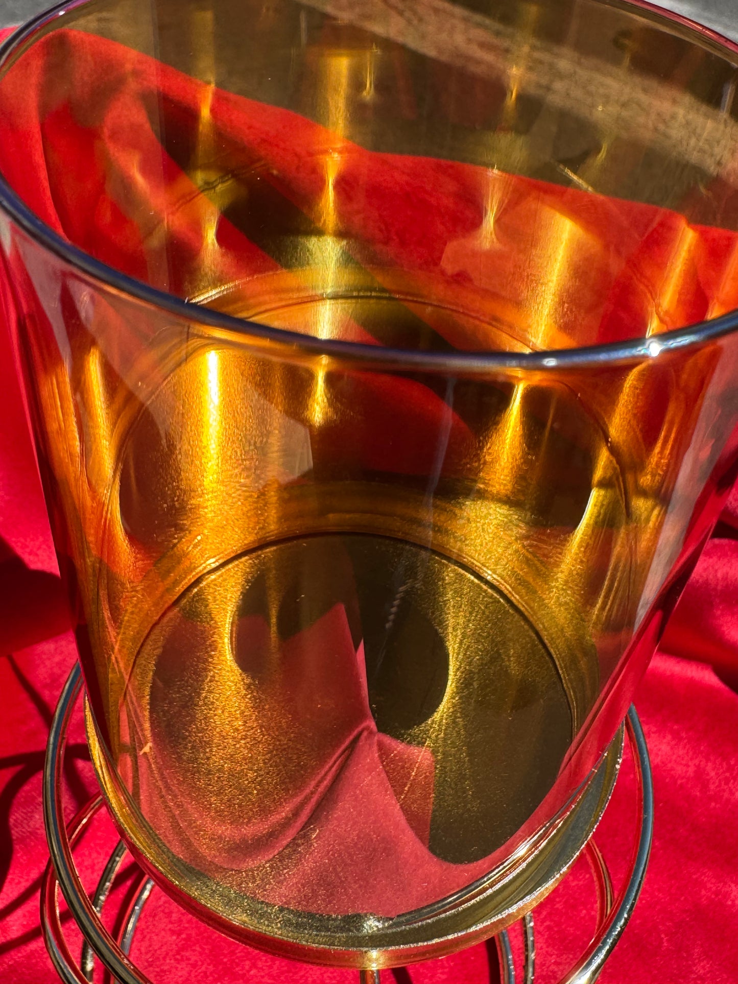 Portacandela metallo e oro