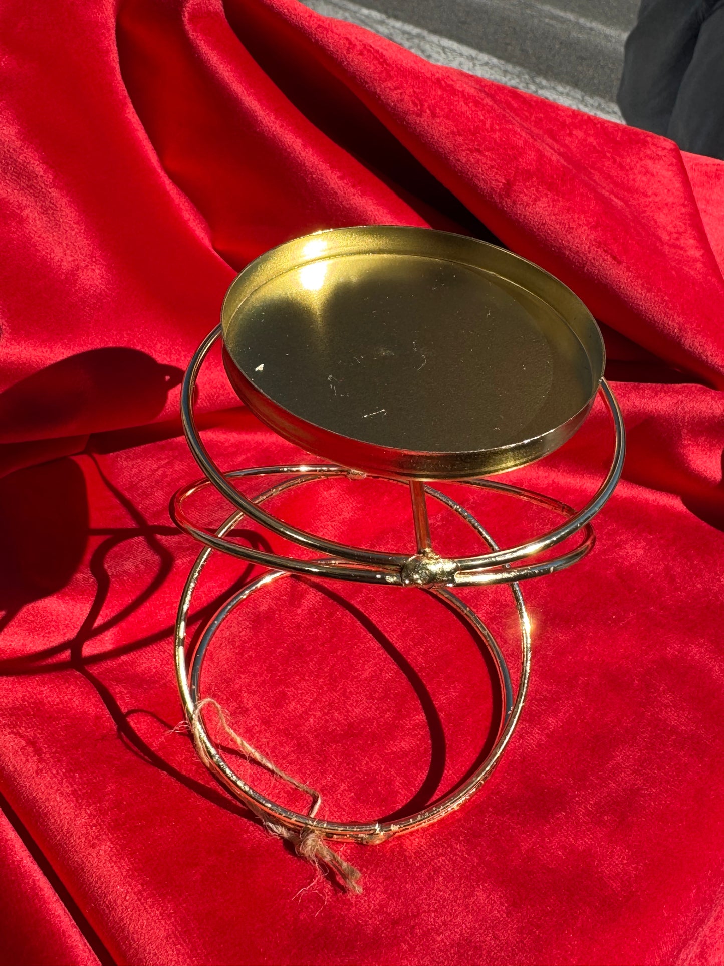 Portacandela metallo e oro