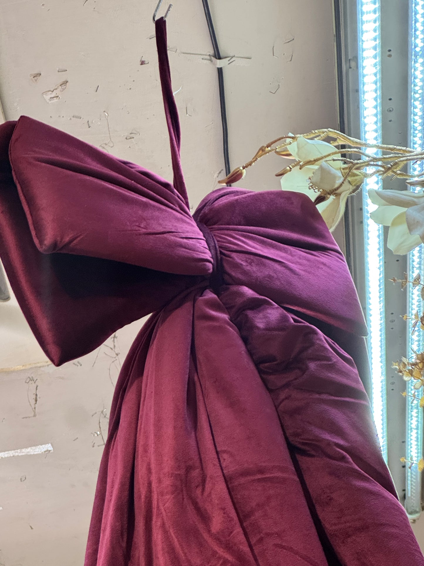 Fiocco velluto bordeaux big