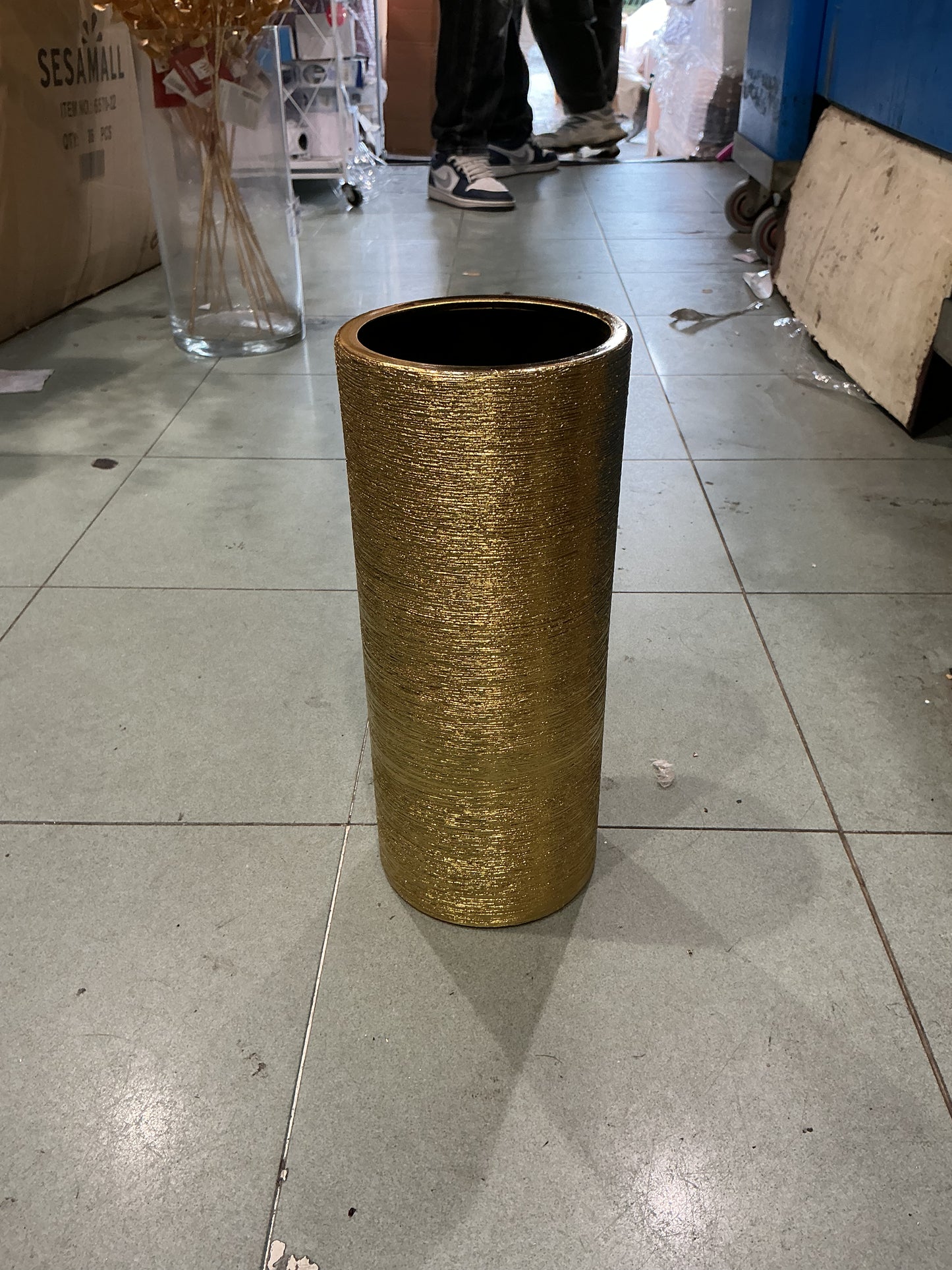 Vaso ceramica oro