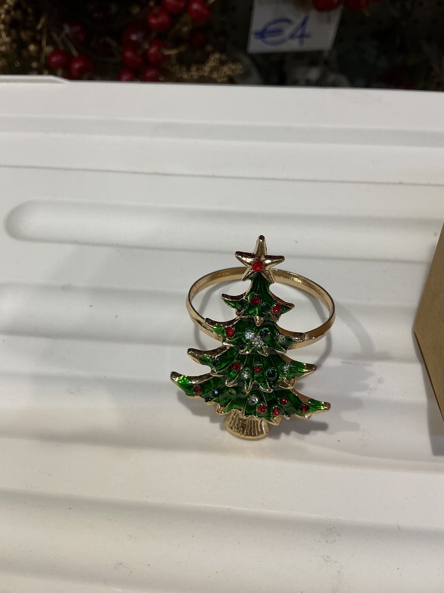 Set 4 portatovaglioli in metallo