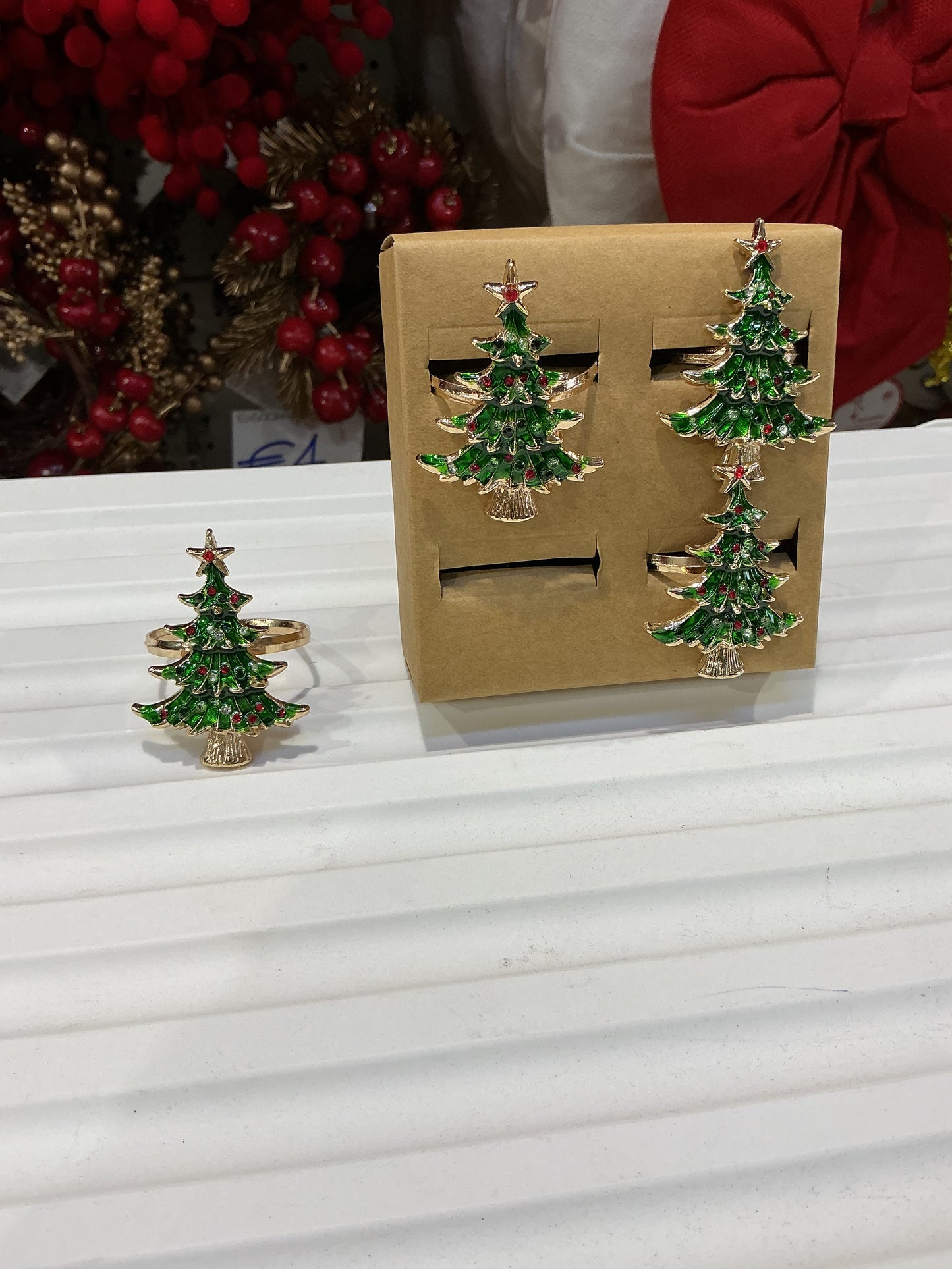 Set 4 portatovaglioli in metallo