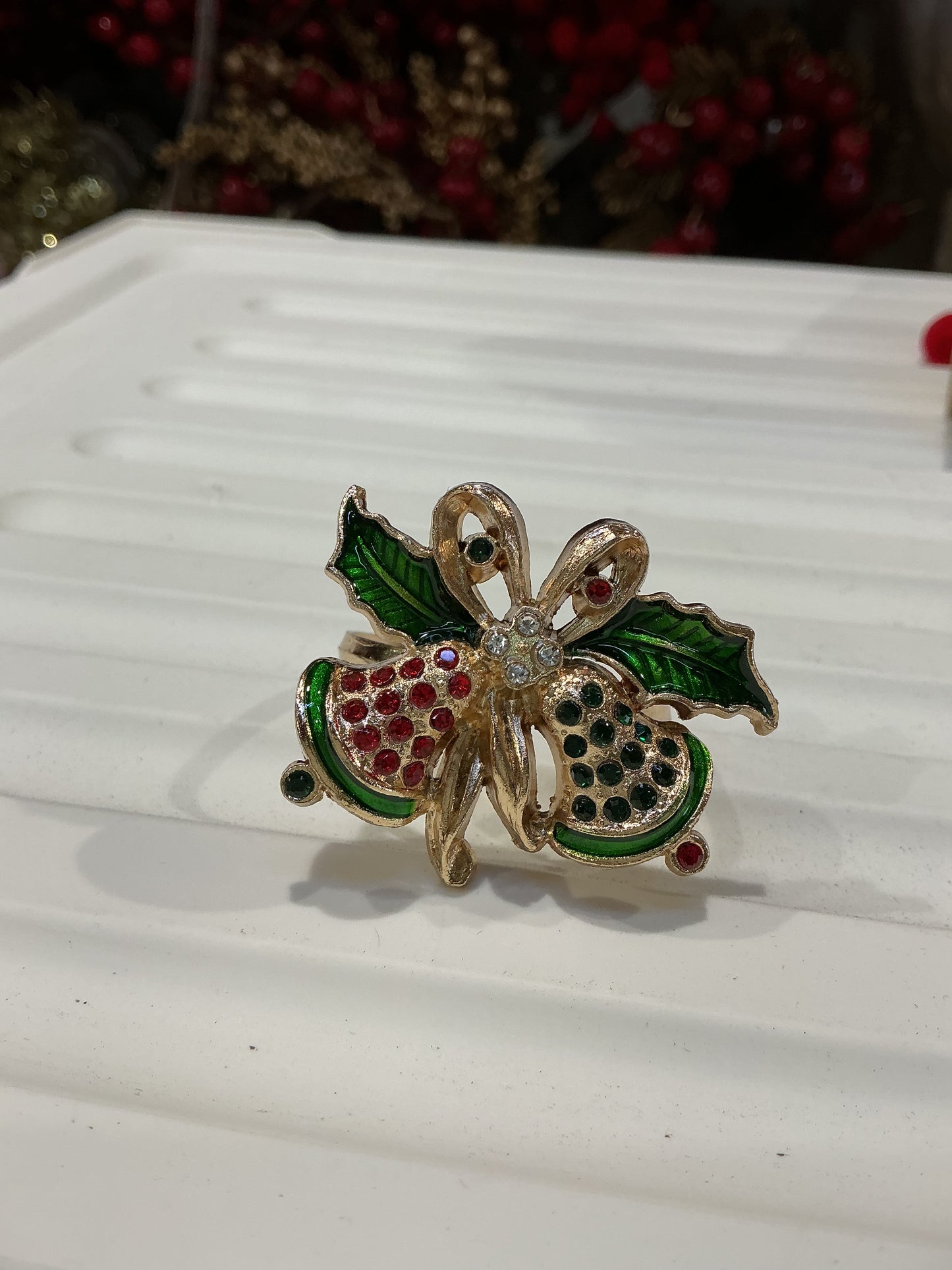 Set 4 portatovaglioli in metallo