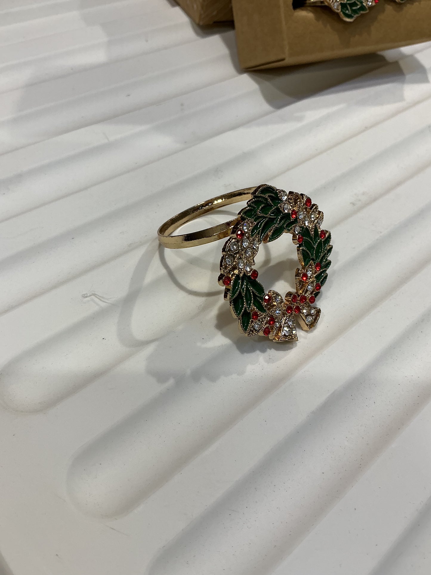 Set 4 portatovaglioli in metallo