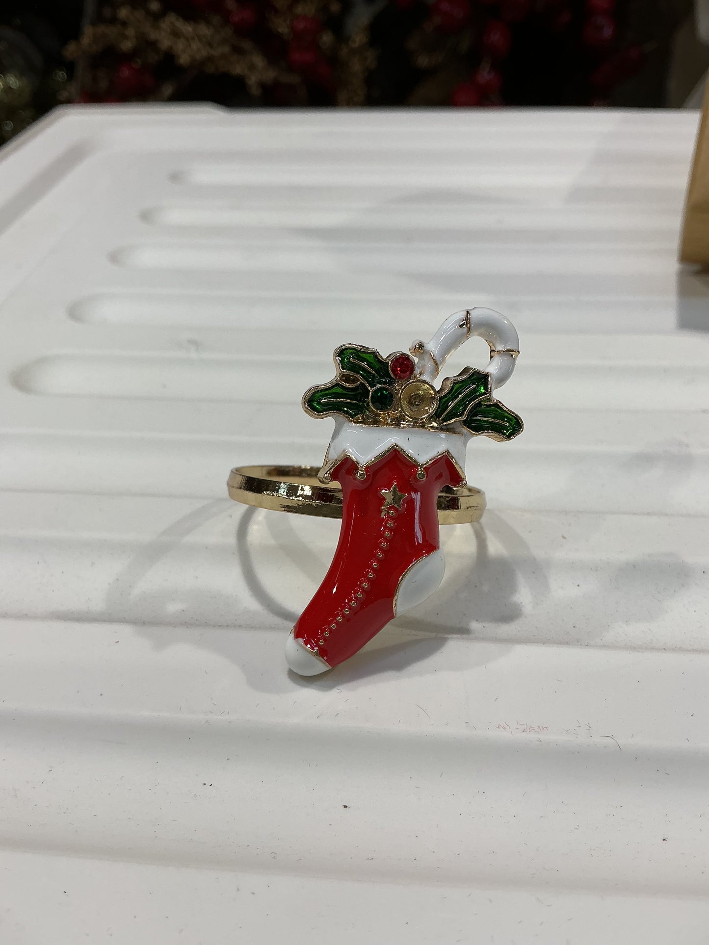 Set 4 portatovaglioli in metallo