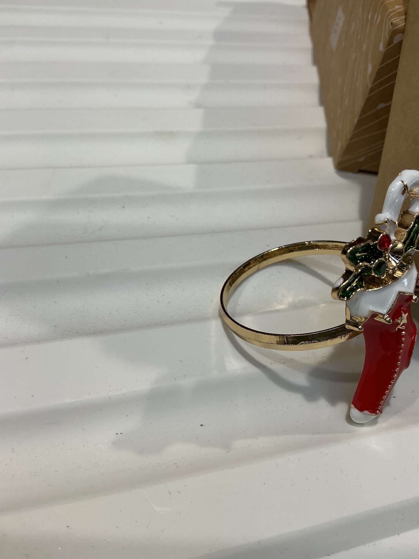 Set 4 portatovaglioli in metallo