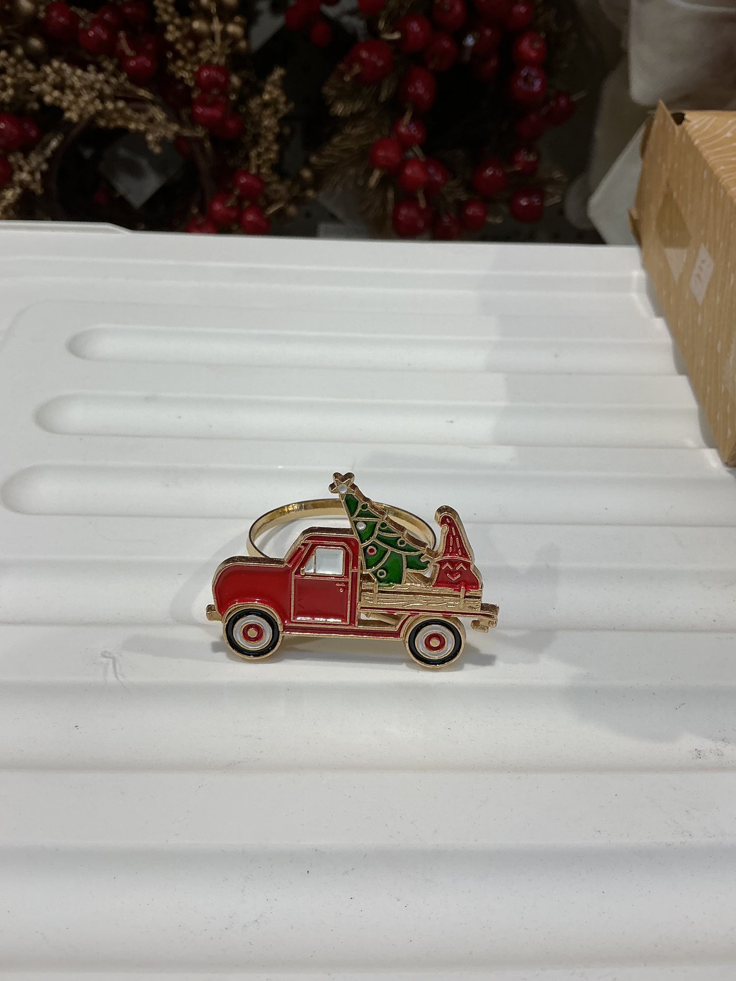 Set 4 portatovaglioli in metallo